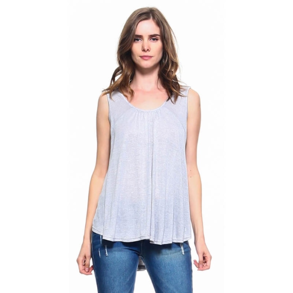 Swing Drape Top Criss Cross Back Tunic